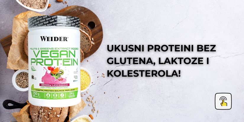 Ukusni proteini bez glutena, laktoze i kolesterola